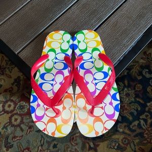 Coach flip flops